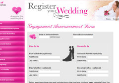 Engagement Anouncemnet on Register Your Wedding