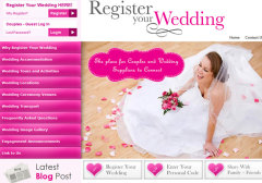 Register Your Wedding Home Page