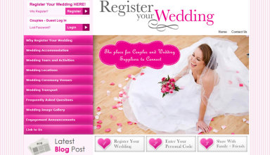 Register Your Wedding Home Page